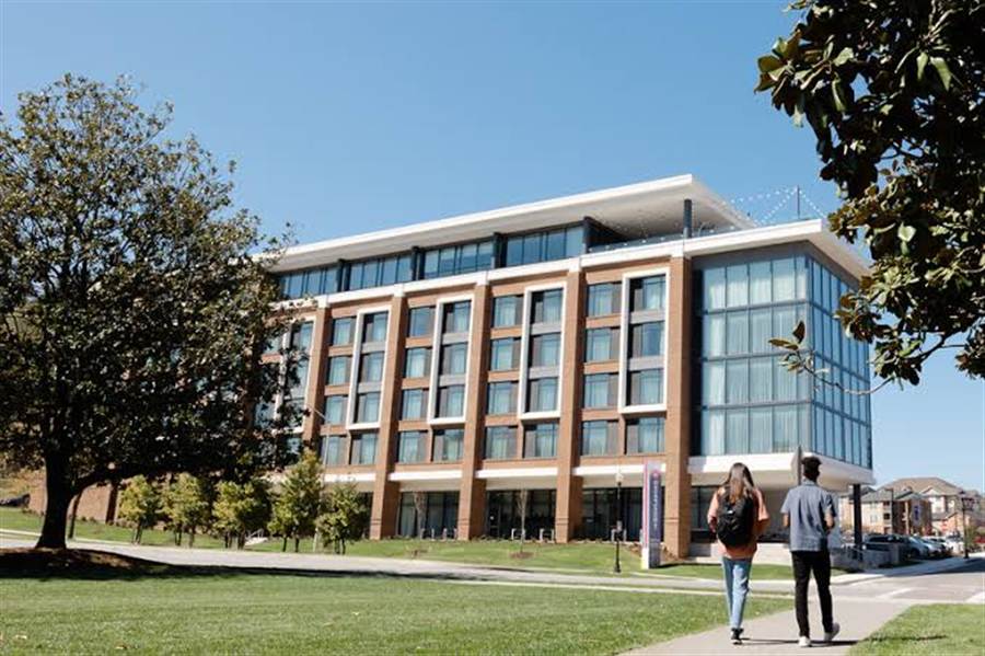Modern academic building on the Radford University campus